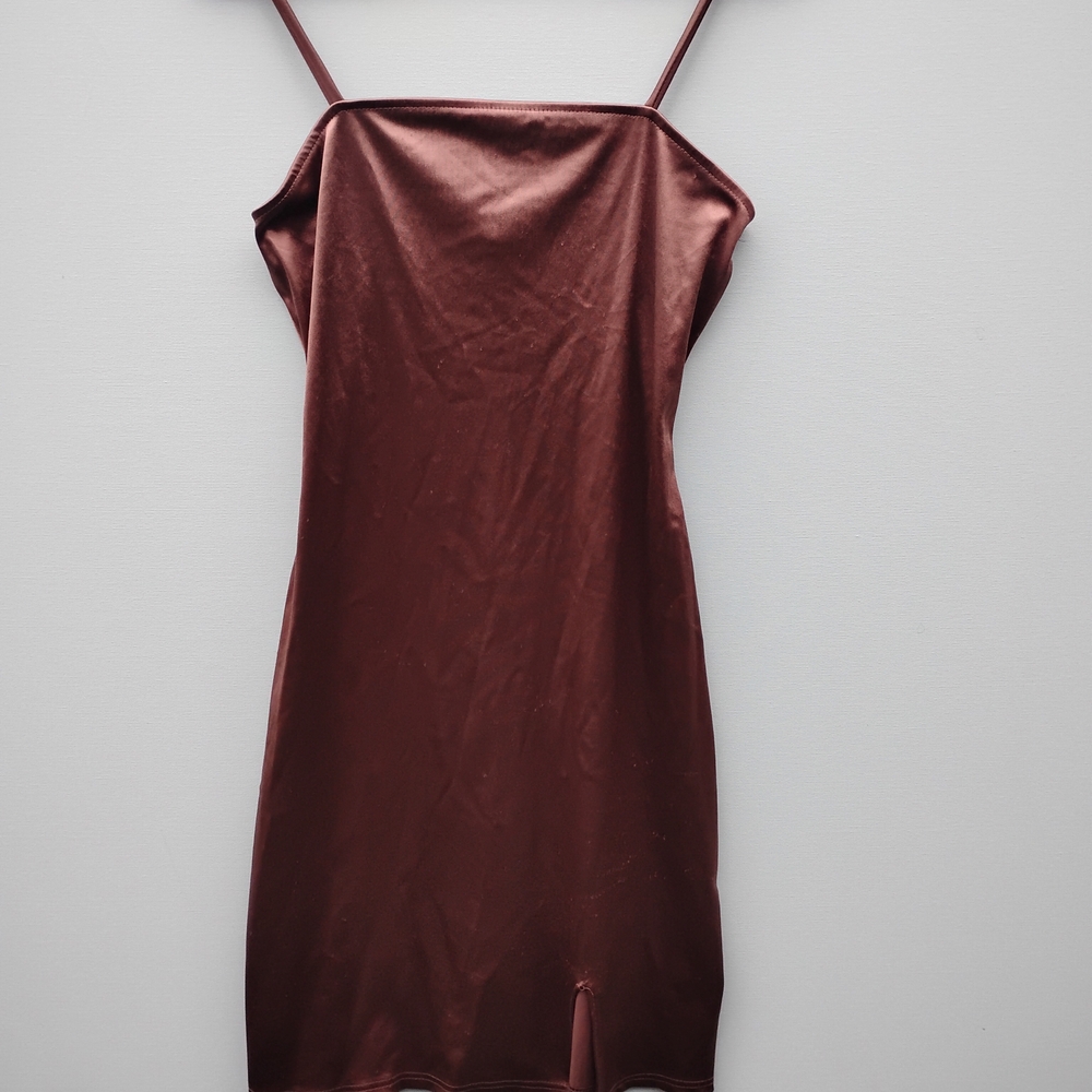 Rue21 Copper Satin Slip Dress